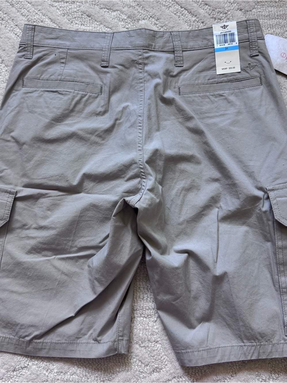 NWT Dockers Men's Cargo Dress Shorts, 31 Stretch